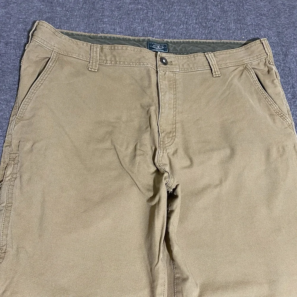GH Bass & Co Mens Canvas Work Pants Tan Brown 40x30 Straight Leg Utility Skater
